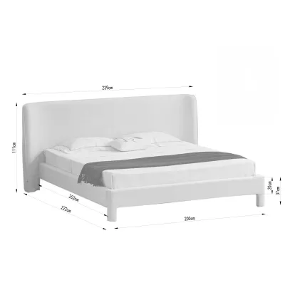 Čalouněná manželská postel 180x200 JANINE - krémová