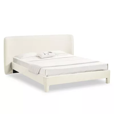 Čalouněná manželská postel 180x200 JANINE - krémová