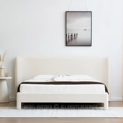 Čalouněná manželská postel 180x200 JANINE - krémová