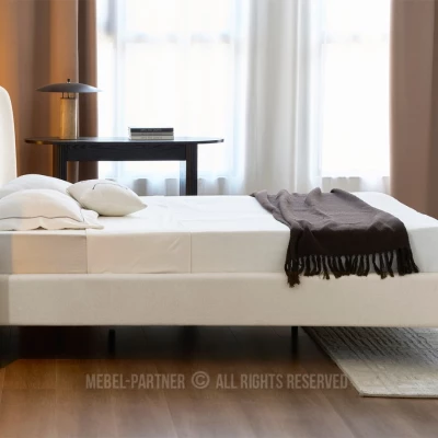 Čalouněná manželská postel 180x200 JANINE - krémová