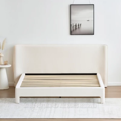 Čalouněná manželská postel 180x200 JANINE - krémová