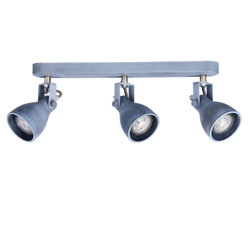 Bodové stropní industriální osvětlení ASH - 3xGU10, 40W, matné šedé