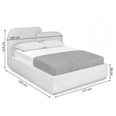 Designová postel 160x200 KANANI - béžová