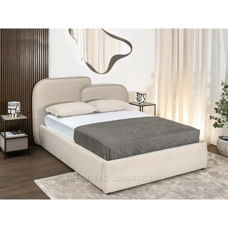 Designová postel 160x200 KANANI - béžová