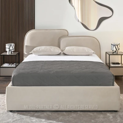 Designová postel 160x200 KANANI - béžová