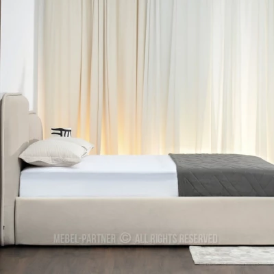 Designová postel 160x200 KANANI - béžová