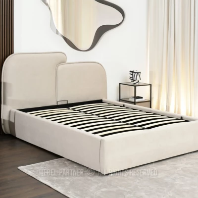 Designová postel 160x200 KANANI - béžová