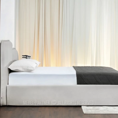 Designová postel 160x200 KANANI - šedá