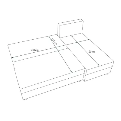 Moderní rohová sedačka HORTENZIE - šedá