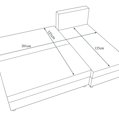Moderní rohová sedačka HORTENZIE - šedá / béžová