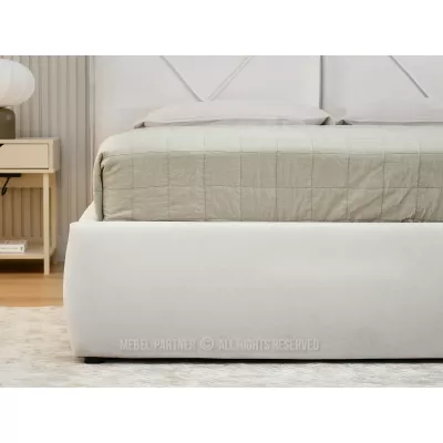 Čalouněná postel 160x200 KARLINA s úložným prostorem - krémová
