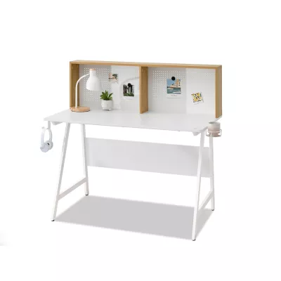 Psací stůl OJANY - bílý / dub