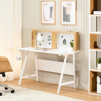 Psací stůl OJANY - bílý / dub