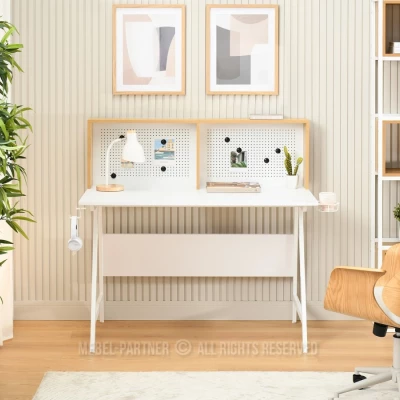 Psací stůl OJANY - bílý / dub