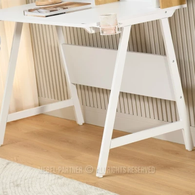 Psací stůl OJANY - bílý / dub