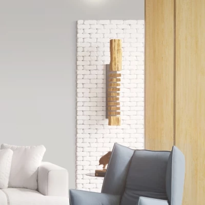 Stropní bodové osvětlení ATARRI - 3xE14, 25W, kulaté, přírodní dřevo / bílé