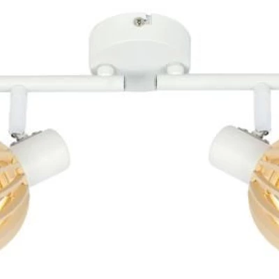 Stropní bodové osvětlení ATARRI - 4xE14, 25W, přírodní dřevo / bílé