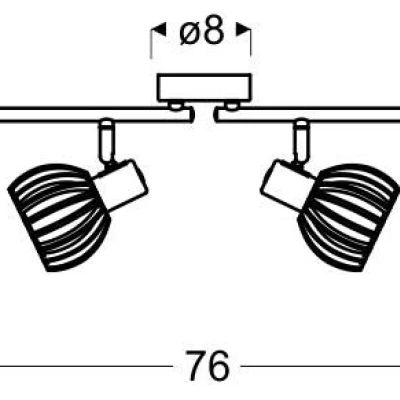 Stropní bodové osvětlení ATARRI - 4xE14, 25W, přírodní dřevo / bílé