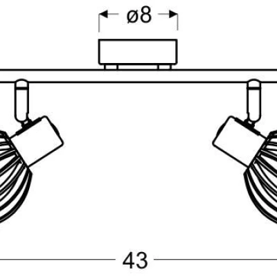 Nástěnné / stropní bodové osvětlení ATARRI - 2xE14, 25W, přírodní dřevo / bílé