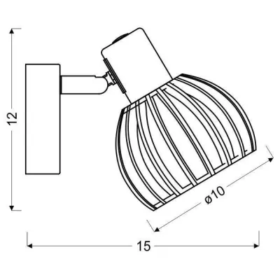 Nástěnné bodové osvětlení ATARRI - 1xE14, 25W, přírodní dřevo / bílé