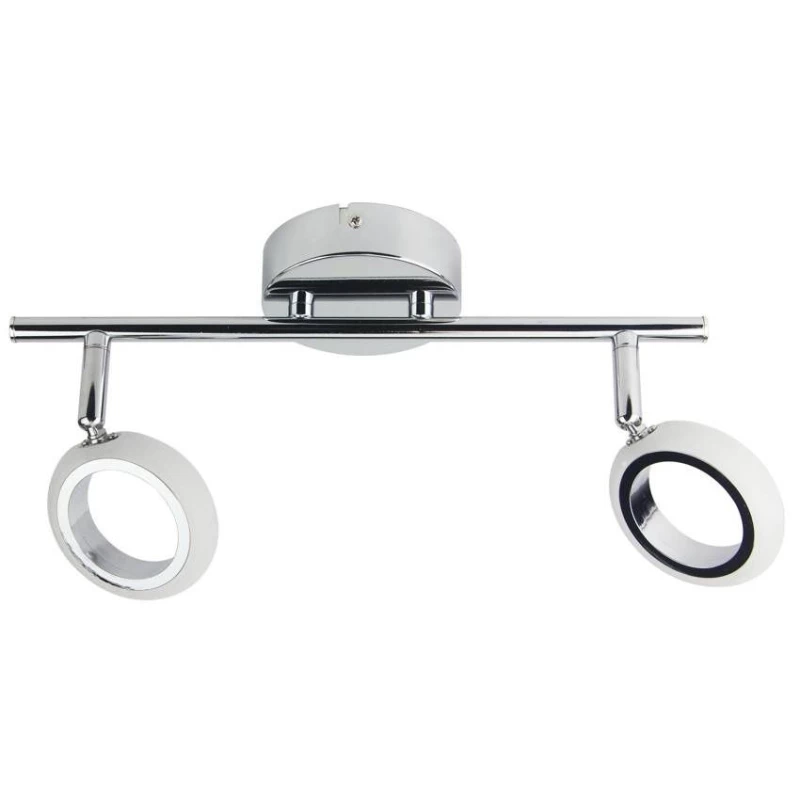 LED moderní stropní bodové osvětlení AURELION - 2x4W, 3000K (teplá bílá), chromované