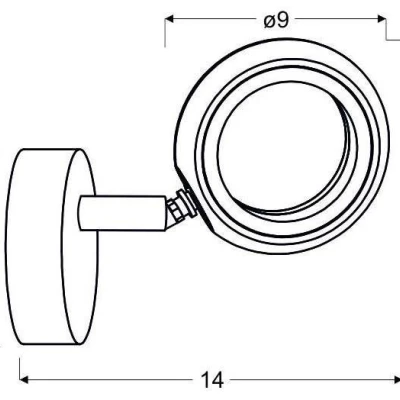 LED moderní nástěnné osvětlení AURELION - 1x4W, 3000K (teplá bílá), chromované