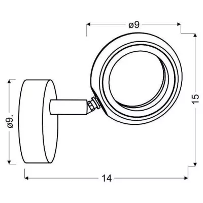 LED moderní nástěnné osvětlení AURELION - 1x4W, 3000K (teplá bílá), chromované
