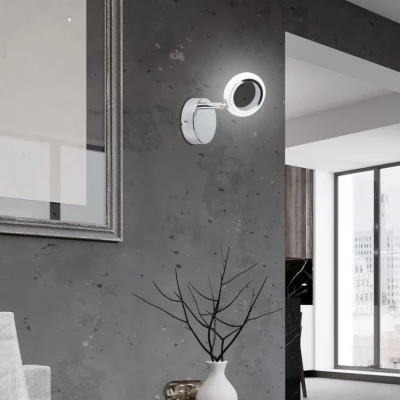 LED moderní nástěnné osvětlení AURELION - 1x4W, 3000K (teplá bílá), chromované