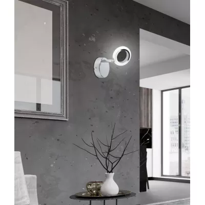 LED moderní nástěnné osvětlení AURELION - 1x4W, 3000K (teplá bílá), chromované