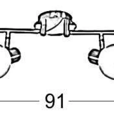 Stropní bodové moderní svítidlo AVILA - 4xE14, 40W, stříbrné