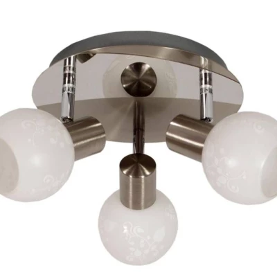 Stropní bodové moderní svítidlo AVILA - 3xE14, 40W, stříbrné