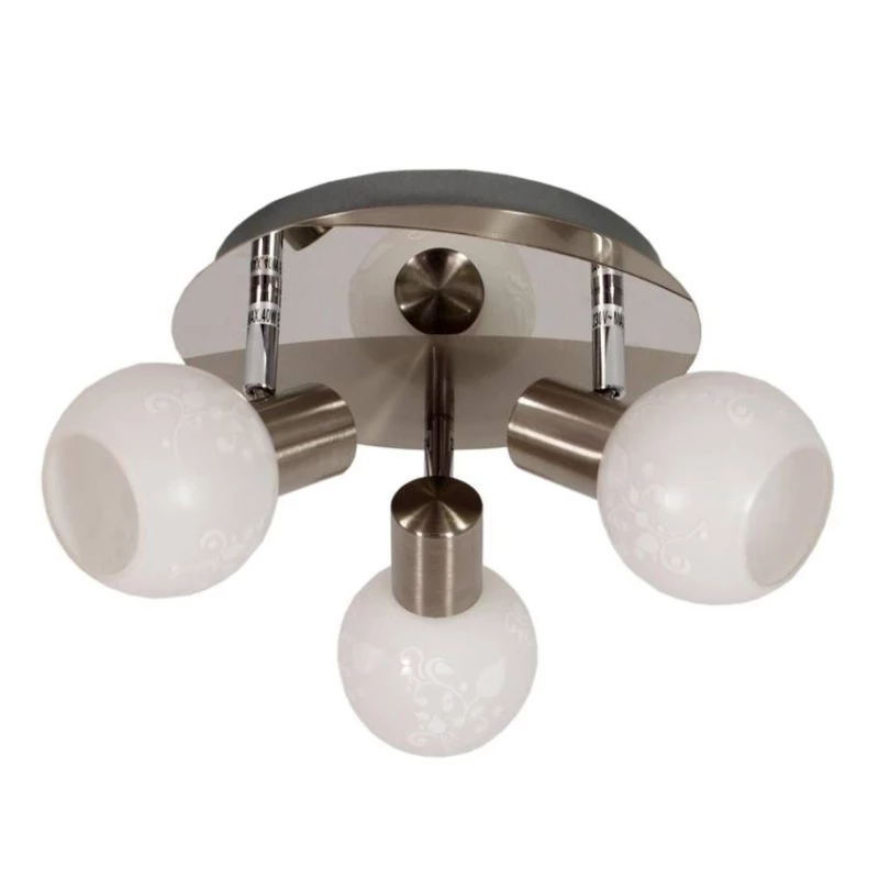 Stropní bodové moderní svítidlo AVILA - 3xE14, 40W, stříbrné