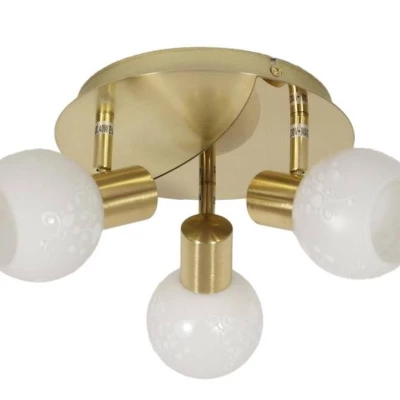 Stropní bodové moderní svítidlo AVILA - 3xE14, 40W, mosazné