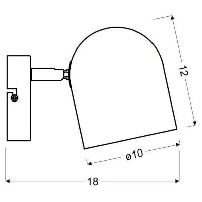 Nástěnné bodové osvětlení AZURO - 1xE27, 40W, bílé