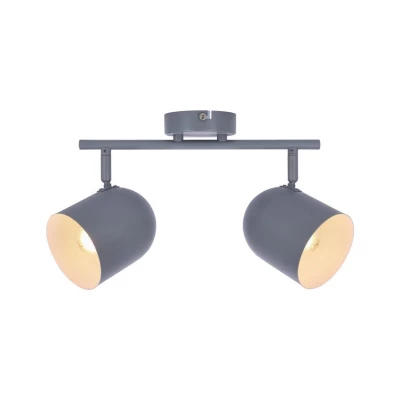 Nástěnné / stropní bodové osvětlení AZURO - 2xE27, 40W, matné šedé