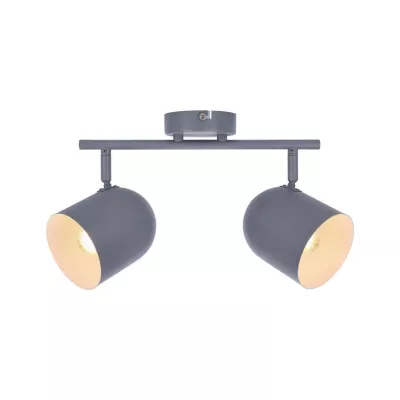 Nástěnné / stropní bodové osvětlení AZURO - 2xE27, 40W, matné šedé