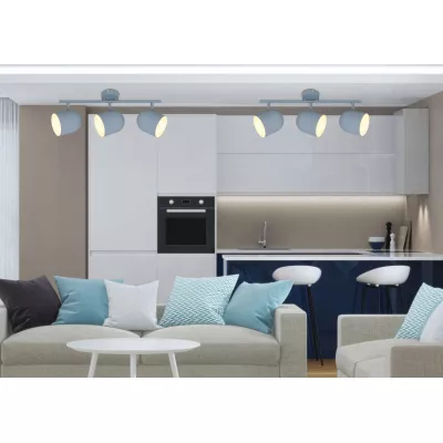 Stropní bodové osvětlení AZURO - 3xE27, 40W, matné šedé