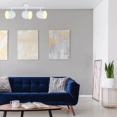 Stropní bodové osvětlení AZURO - 3xE27, 40W, bílé