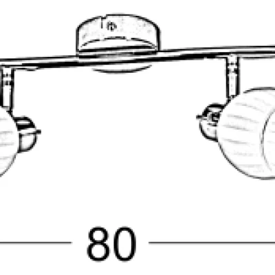 Stropní bodové svítidlo BARS - 4xG9, 40W, chromované / čiré