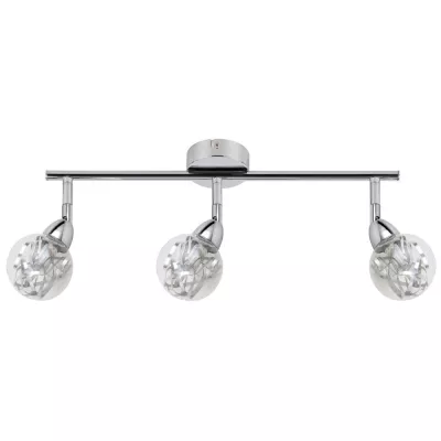Stropní bodové LED světlo BOLO - 3x6W, 3000K (teplá bílá), chromované