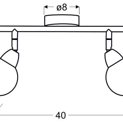 Nástěnné / stropní bodové LED světlo BOLO - 2x6W, 3000K (teplá bílá), chromované