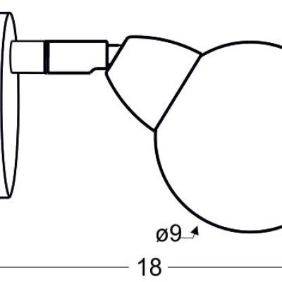 Nástěnné bodové LED světlo BOLO - 1x6W, 3000K (teplá bílá), chromované