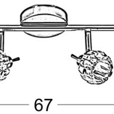 Stropní bodové osvětlení BOMBOLA - 4xG9, 40W, chromované / čiré