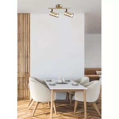 Stropní bodové svítidlo COLLY - 2xGU10, 15W, mosazné