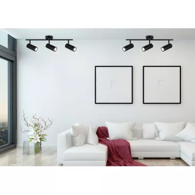 Stropní bodové svítidlo COLLY - 3xGU10, 15W, černé
