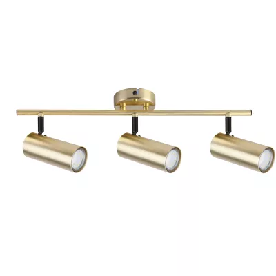 Stropní bodové svítidlo COLLY - 3xGU10, 15W, mosazné