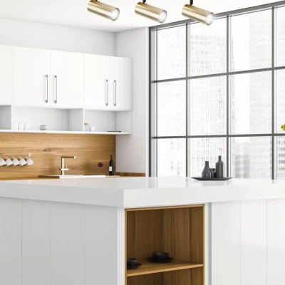 Stropní bodové svítidlo COLLY - 3xGU10, 15W, mosazné