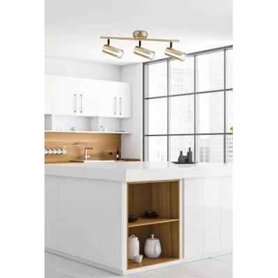 Stropní bodové svítidlo COLLY - 3xGU10, 15W, mosazné