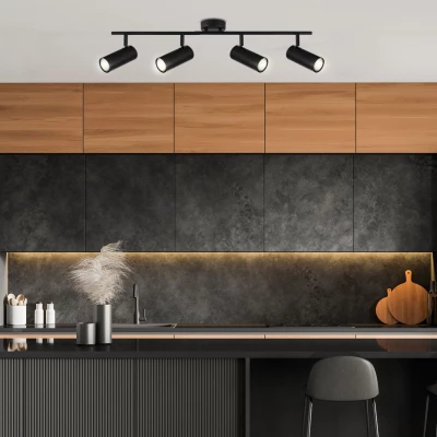 Stropní bodové svítidlo COLLY - 4xGU10, 15W, černé