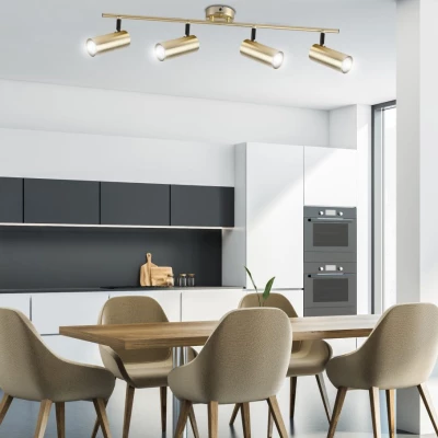 Stropní bodové svítidlo COLLY - 4xGU10, 15W, mosazné